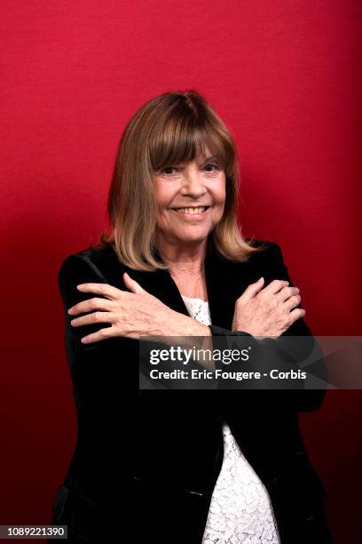 Singer Chantal Goya poses during a portrait session in Paris, France on .