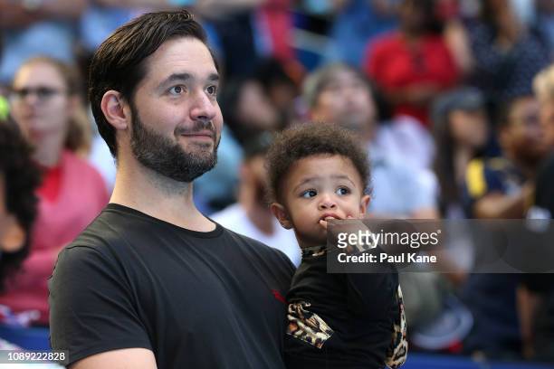 Serena Williams's husband Alexis Ohanian, holds their daughter Alexis Olympia Ohanian Jr. Following the women's singles match between Serena Williams...