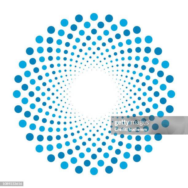 ilustraciones, imágenes clip art, dibujos animados e iconos de stock de patrón de remolino de vectores con fondo circular de puntos - spiral