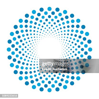Vector swirl pattern with dotted circular background Vector swirl pattern with dotted circular background