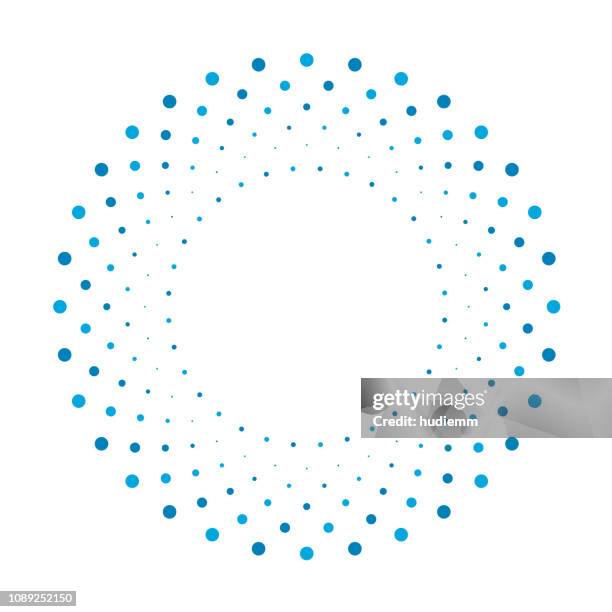 vector swirl pattern with dotted circular background - circle dot pattern vector stock illustrations