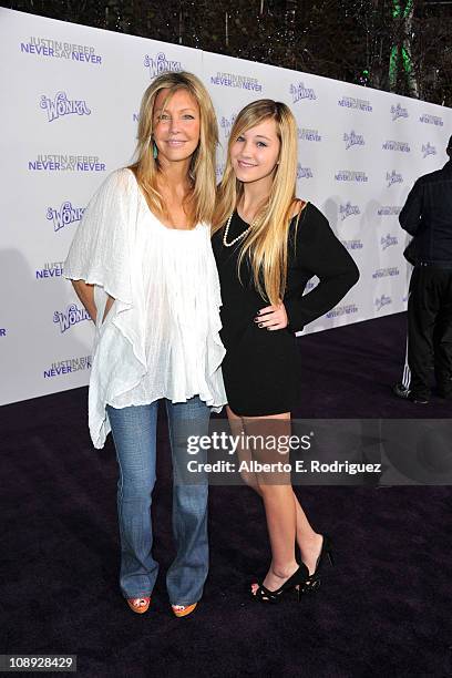 Actress Heather Locklear and Ava Sambora arrive at the premiere of Paramount Pictures' "Justin Bieber: Never Say Never" held at Nokia Theater L.A....