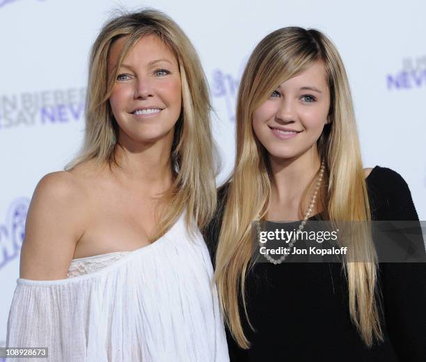 Actress Heather Locklear and daughter Ava Elizabeth Sambora arrive at the Los Angeles Premiere "Justin Bieber: Never Say Never" at Nokia Theatre L.A....