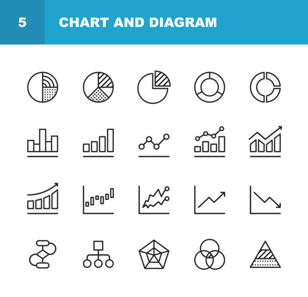 Chart and Diagram Line Icons. Editable Stroke. Pixel Perfect. For Mobile and Web. Contains such icons as Pie Chart, Stock Market Data, Organizational Chart, Progress Report, Bar Graph.