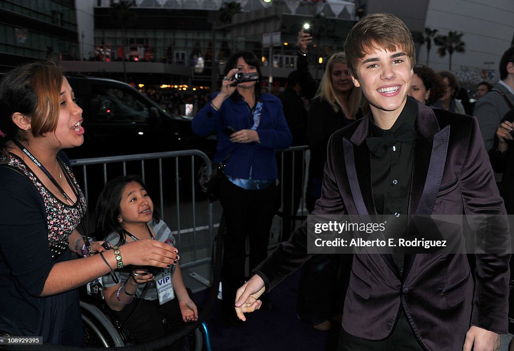 Premiere Of Paramount Pictures' "Justin Bieber: Never Say Never" - Red Carpet