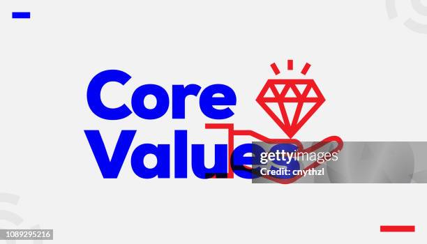 core values - mission statement stock illustrations