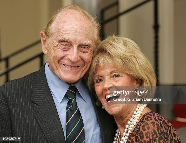 Richard Frank and Lillian Frank arrive at the 2011 L'Oreal Melbourne Fashion Festival program launch at Government House on February 9, 2011 in...