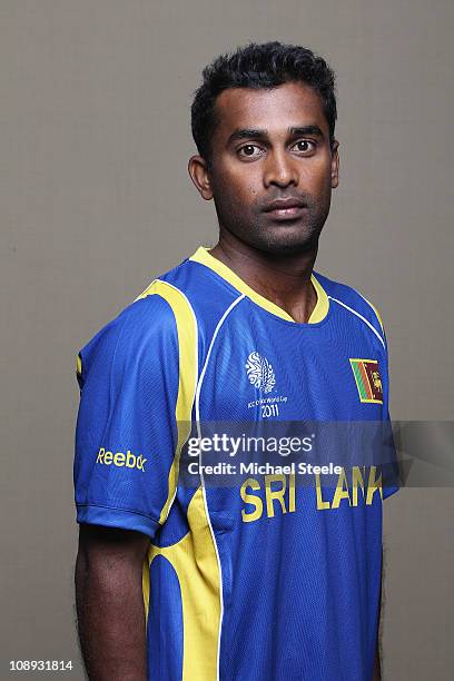 Chamara Silva of Sri Lanka ahead of the 2011 ICC World Cup at the Hilton Hotel on February 9, 2011 in Colombo, Sri Lanka.
