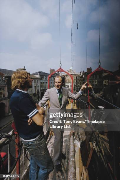 Architect Lord Norman Foster of Thames Bank, at the Norwich Union building, 1974.