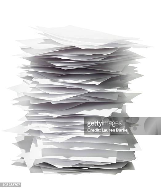 stack of white paper - pile of paper stock pictures, royalty-free photos & images