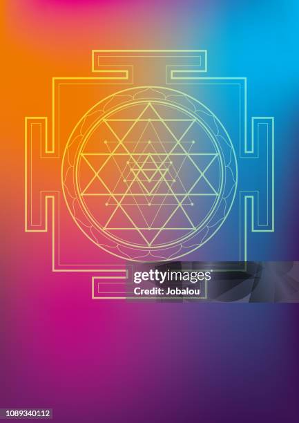 ilustrações de stock, clip art, desenhos animados e ícones de esoteric geometric symbol - nepal