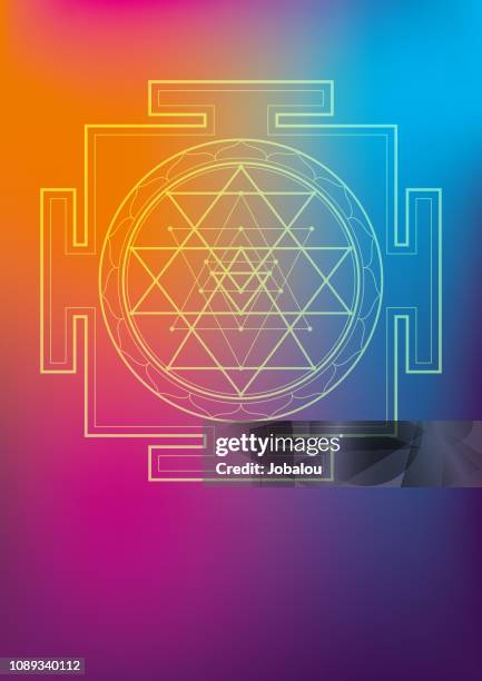 esoteric geometric symbol - ancient temple stock illustrations