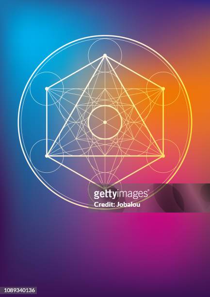 illustrazioni stock, clip art, cartoni animati e icone di tendenza di simbolo geometrico esoterico - induismo