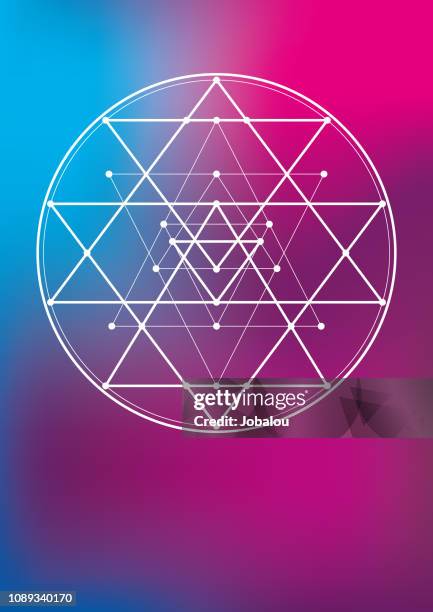 esoteric geometric symbol - sacred geometry stock illustrations
