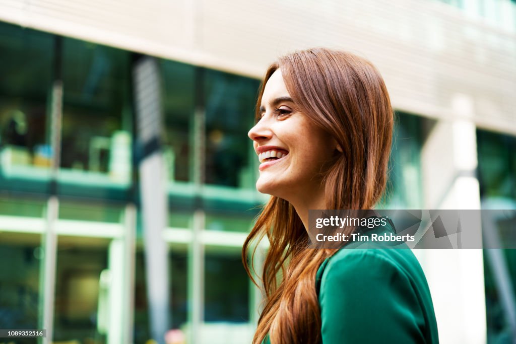 Woman laughing