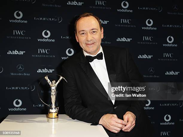 Kevin Spacey attends the 2011 Laureus World Sports Awards at the Emirates Palace on February 7, 2011 in Abu Dhabi, United Arab Emirates.