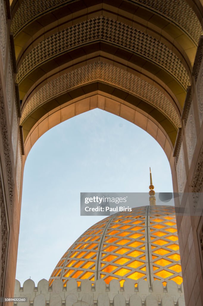 Dome details, Sultan Qaboos Grand Mosque, Muscat, Oman