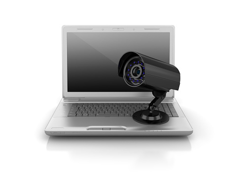 Security Camera on Computer Laptop - 3D Rendering 이미지 (1089432588) - 게티 ...