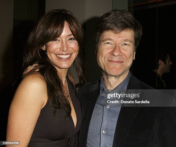 Mary Fanaro and Jeffrey Sachs during Millennium Promise West Coast Launch Honoring Jeffrey Sachs at Private Home in Beverly Hills, CA, United States.