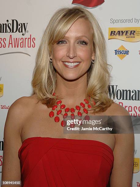 Lara Spencer attends The Womans Day Red Dress Awards at Stone Rose Lounge, Time Warner Center in New York January 31,2008