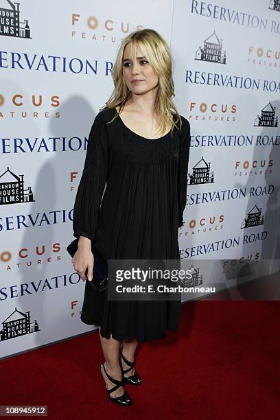 Alison Lohman at the Focus Features premiere of "Reservation Road" at the Academy of Motion Picture Arts and Sciences on October 18, 2007 in Beverly...
