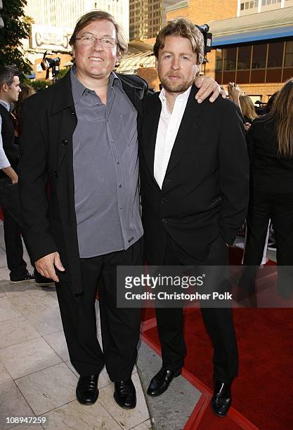 Lorenzo di Bonaventura and Mikael Hafstrom during "1408" Los Angeles Premiere - Red Carpet at National Theatre in Westwood, California, United States.
