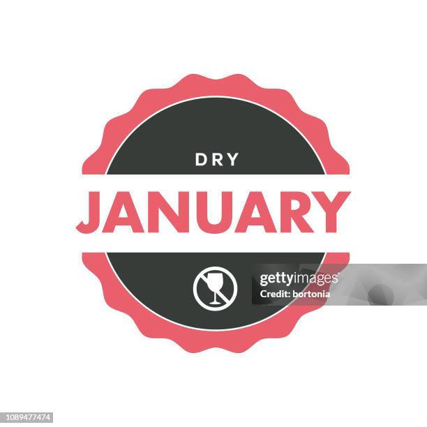 dry january label - alcohol problem stock illustrations