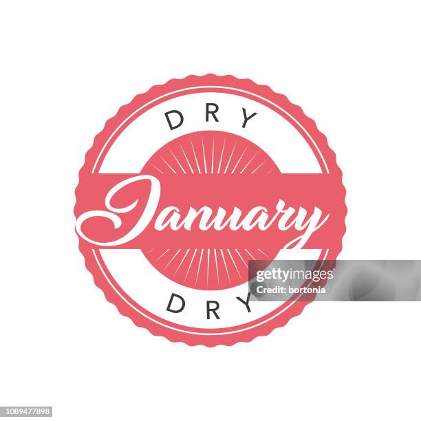 dry january label - stop drinking alcohol stock illustrations