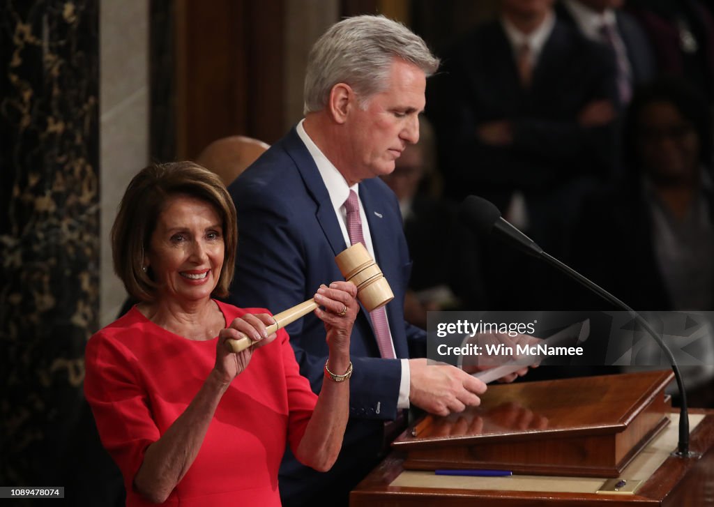 House Of Representatives Convenes For First Session Of 2019 To Elect Nancy Pelosi (D-CA) As Speaker Of The House