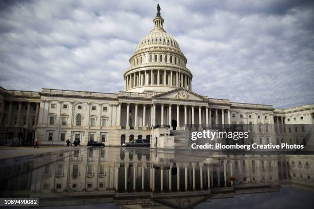 the u.s. capitol building in washington, d.c. - senado de los estados unidos fotografías e imágenes de stock