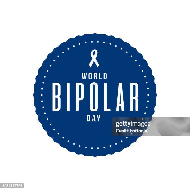 world bipolar day label - bipolar disorder stock illustrations