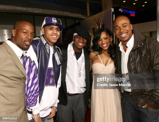 Darrin Henson, Chris Brown, Ne-Yo, Meagan Good and Columbus Short