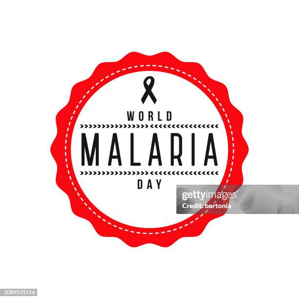 world malaria day label - malaria stock illustrations