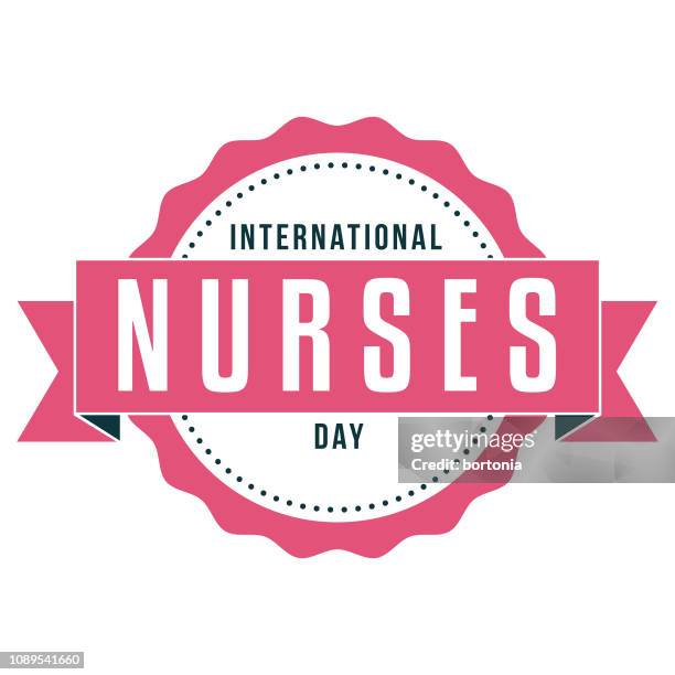 international nurses day label - international nurses day stock illustrations