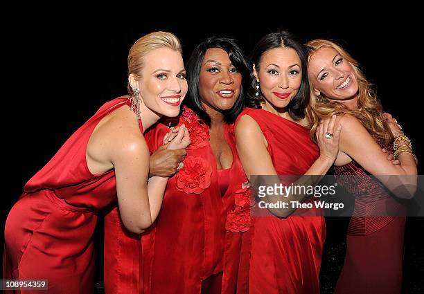 Natasha Bedingfield, Patti LaBelle, Ann Curry and Cat Deeley attend the Heart Truth's Red Dress Collection 2011 during Mecerdes-Benz fashion week at...