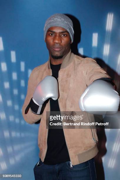 World Champion WBA-Gold Super Welters , Boxer Michel Soro attends the "Creed II" Paris Premiere, followed by the Inauguration of the future sports...