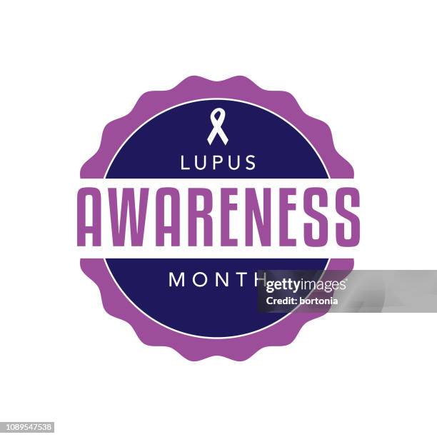 lupus awareness month label - systemic lupus erythematosus stock illustrations