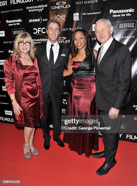 Christina Jennings, host Ben Mulroney, singer Divine Brown and actor Victor Garber attend the Canadian Film Centre 2011 Gala and Auction at The Carlu...