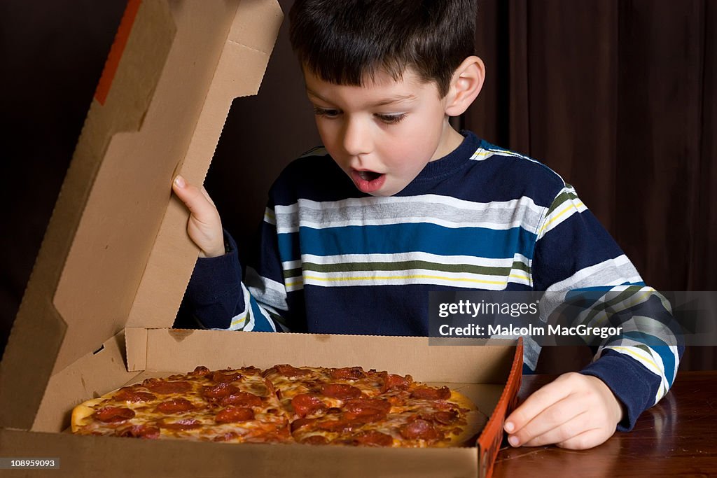 Boy with Pizza