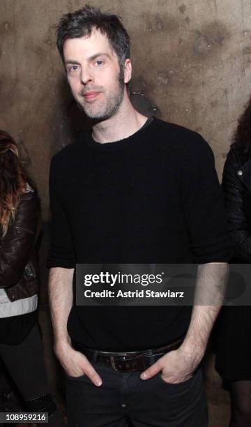 Fashion designer Gary Graham poses for photos during the Fall 2011 presentation during Mercedes-Benz Fashion Week at 176 Franklin Street on February...