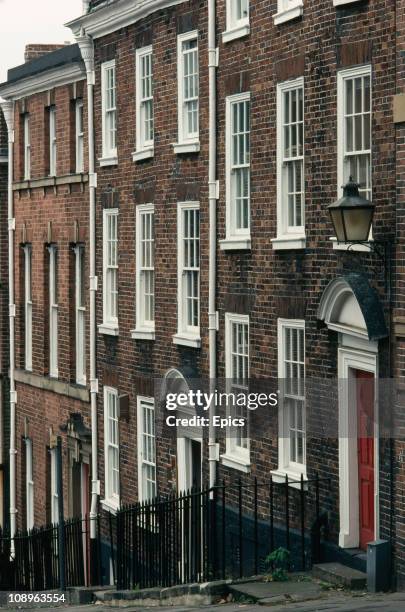 Examples of Georgian town houses in Paradise Street, Sheffield, Yorkshire, 1989.