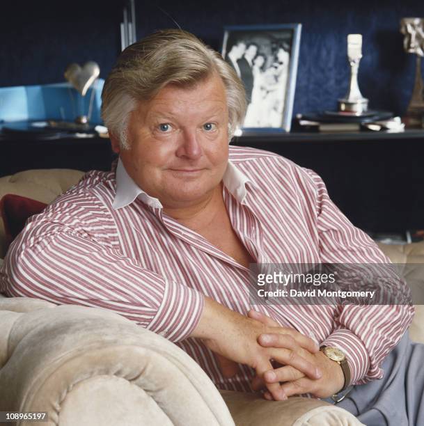 English comedian and actor Benny Hill , September 1985.