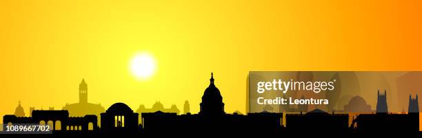 washington dc (all buildings are complete and moveable) - washington cathedral stock illustrations