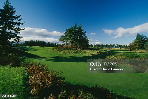 View of the 10th hole on the Queen's Course at the Gleneagles Hotel, near Auchterarder, Scotland, circa 1990.