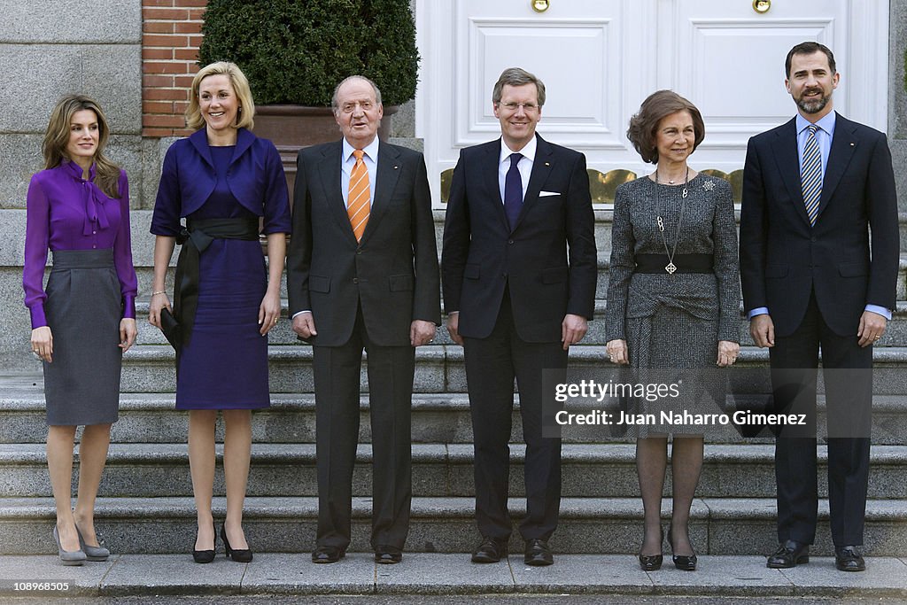 Spanish Royals Meet President of Germany Christian Wulff