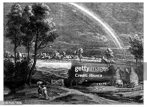 Rubens Ripple Antique Art Engraving Illustration Rubens Rainbow High-Res Vector ...