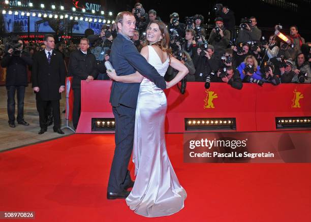 Peter Lohmeyer and Sarah Wiener attend the 'True Grit' Premiere during the opening day of the 61st Berlin International Film Festival at Berlinale...