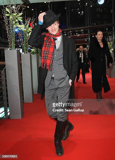 German actor Tom Schilling attends the 'True Grit' Premiere during the opening day of the 61st Berlin International Film Festival at Berlinale Palace...