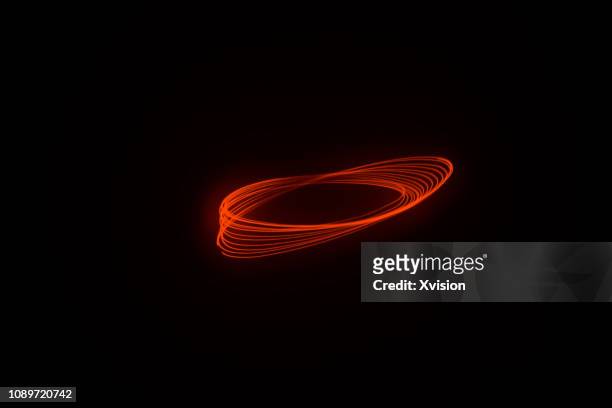 laser light pattern on background - red circle stock-fotos und bilder