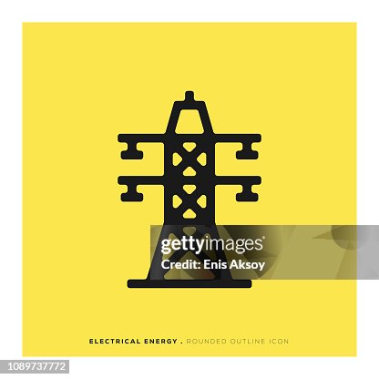 Electrical Energy Rounded Line Icon Electrical Energy Rounded Line Icon